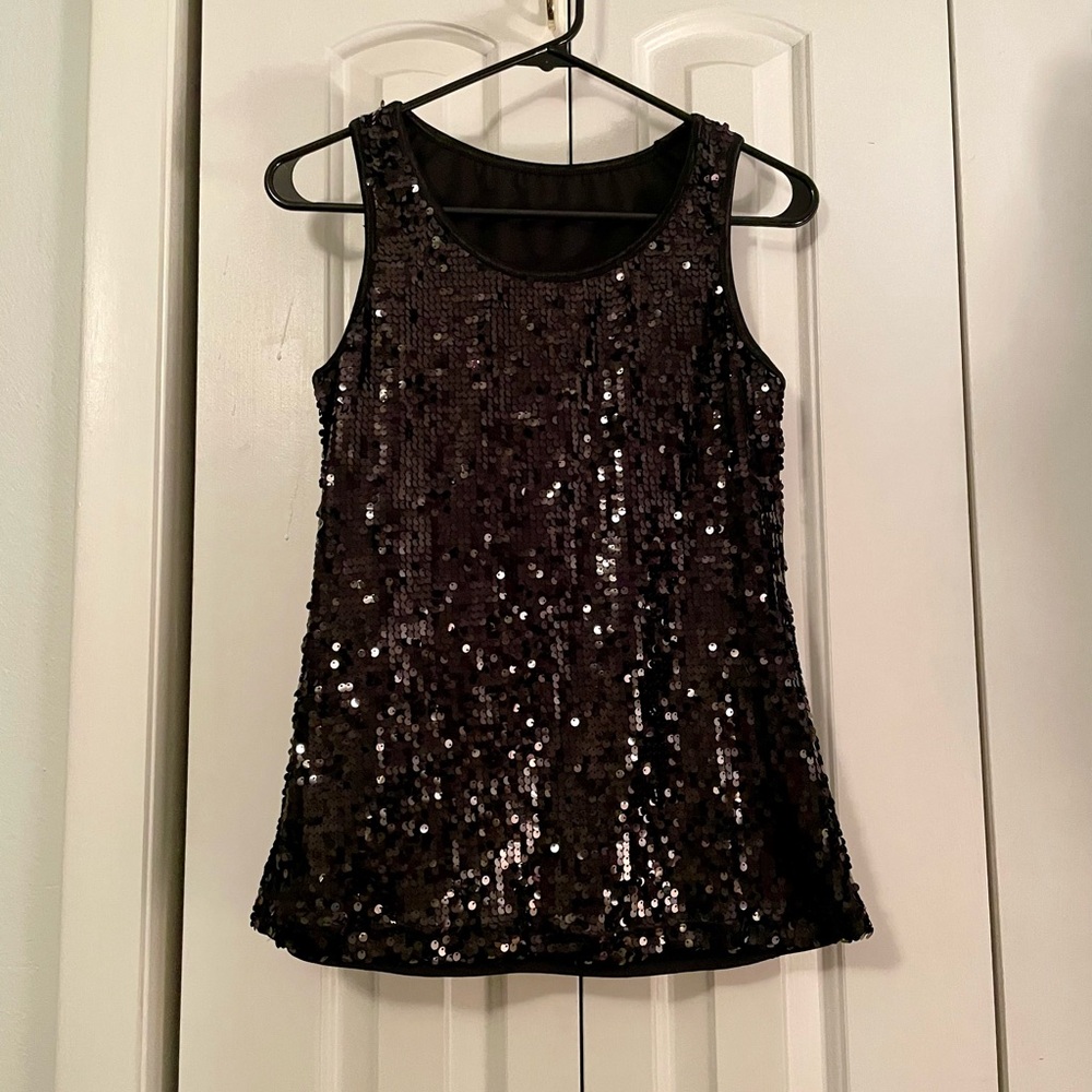 Balera Black Sequin Tank Top